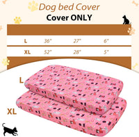 Dog Bed Covers Replacement Washable Elastic Edged 36" x 27" x 6" – Essentials for Dogs - Pink Dog Plus / 36.0"L x 27.0"W x 6.0"Th - image 3