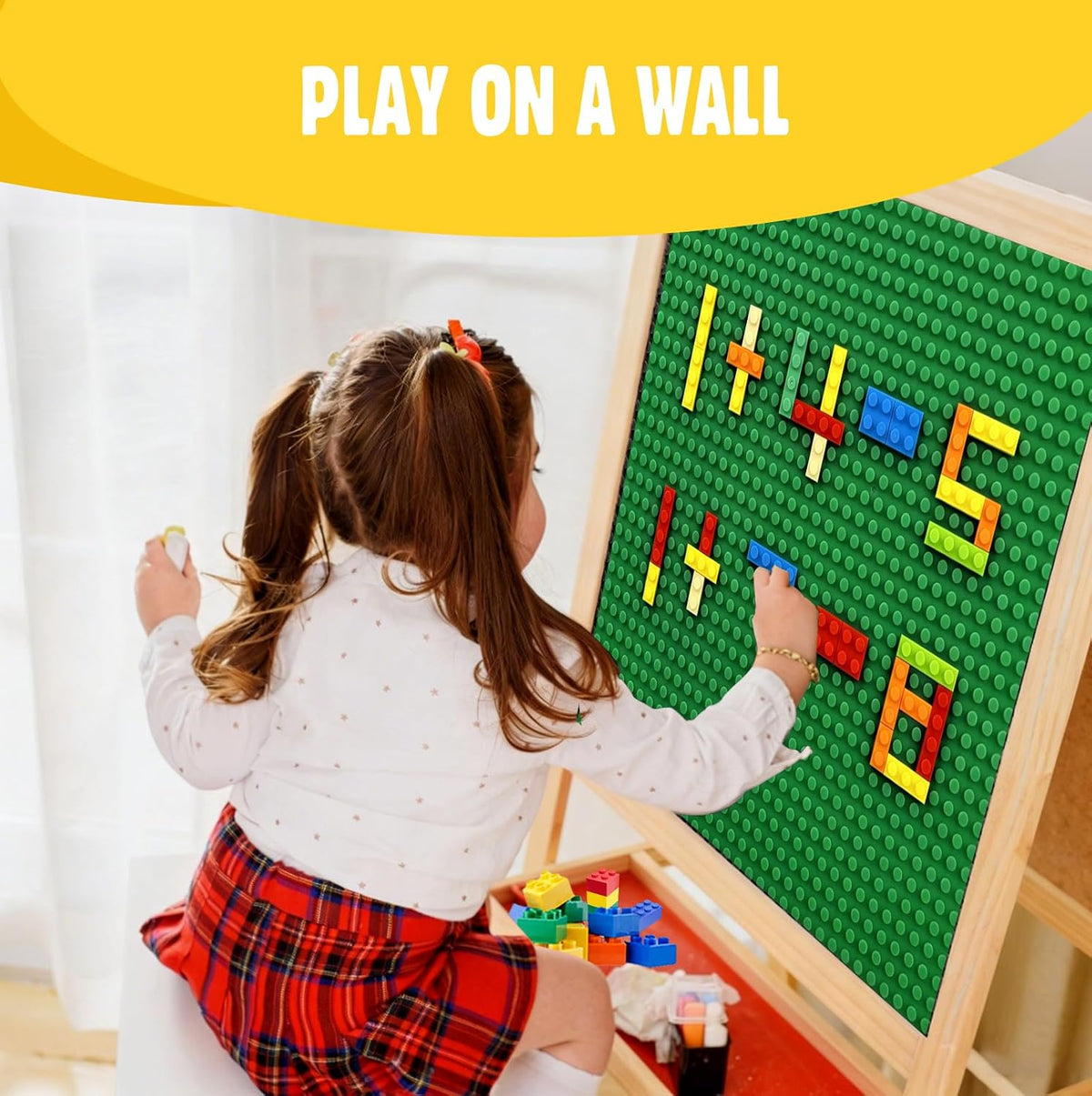Lekebaby 6 Pack Classic Baseplates 10" x 10" - Green (Peel & Stick) / Peel & Stick - image 4