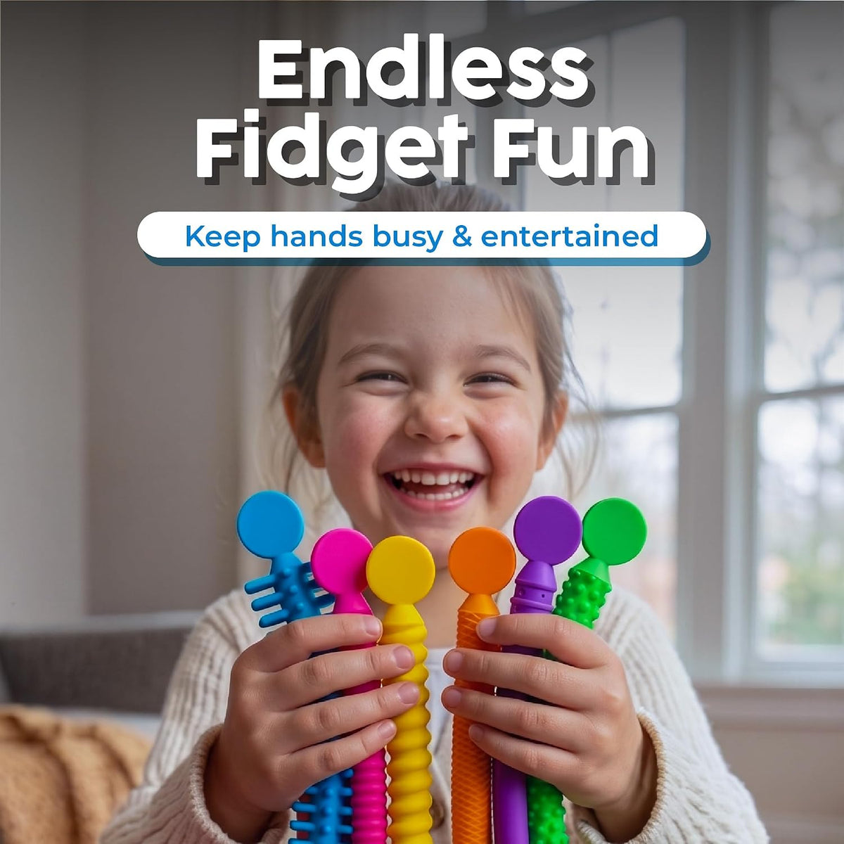 BUNMO Stretchy Strings, Stimulating & Fun Fidget Toys for Kids - Super Sensory - 6 Pack - image 4