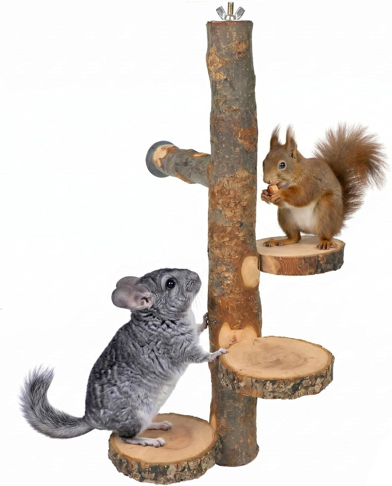 YKD Chinchilla Large Hanging Wooden Rotating Platform – Essentials for Birds
