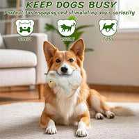 Squeaky Dog Toys for Large- Plush Stuffed Chew Toy with Soft Fabric- Interactive Puppy Toys to Keep Them Busy- Indoor & Outdoor Play