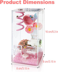 Jumping Spider Enclosure, DIY Insects Habitat - Pink B - image 3