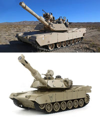 BEAURE Rc Tanks, 1:28 WW2 M1A2 America Army Tank Toys for Boys - Khaki - image 2