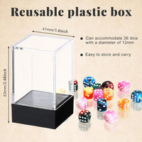 Foilswirl 144-piece 12mm mini dice set in brown, dark red, blue and gray with storage boxes - view 17