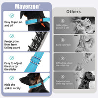 Martingale Dog Training Walking Collar for Pulling, M - Light Blue / Medium,2.5mm,14.5-18.5"Neck - image 2