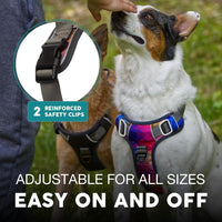 Embark No Pull Dog Harness, Reflective Adjustable Training Vest - M / Aurora - image 4