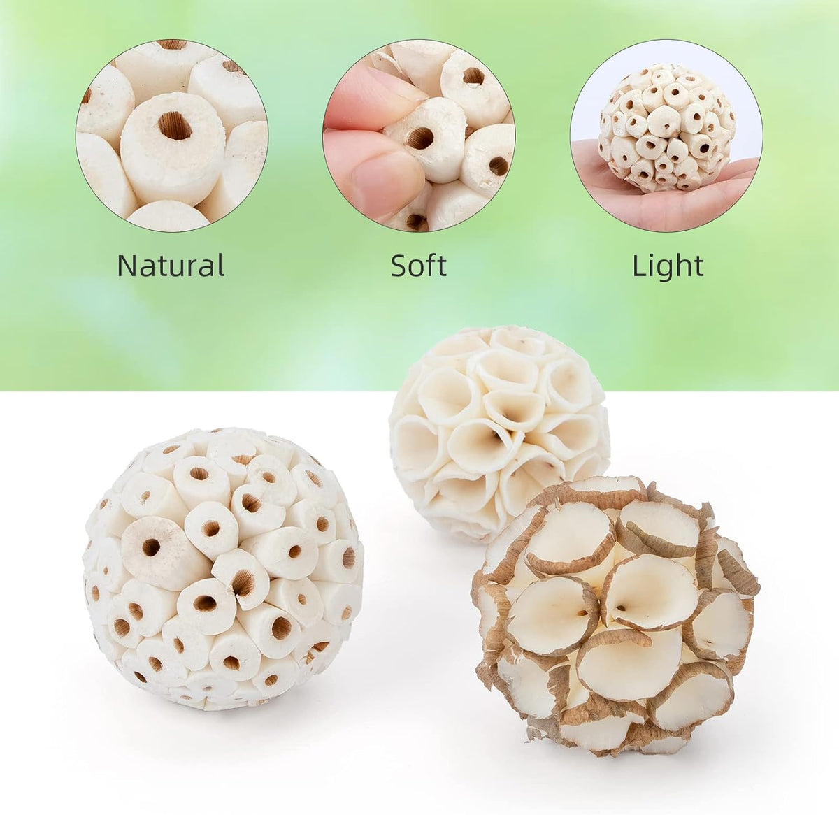 andwe Bird Toy Sola Ball Chew Shredding Toy - Style 2 (Pack of 6) - image 3