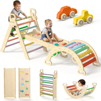 BlueWood Pikler Triangle Set with Safe Handle - Colorful