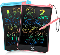 EooCoo Kids LCD Writing Tablet, Stocking Stuffers for Toddler - 8.5”Pink&Blue