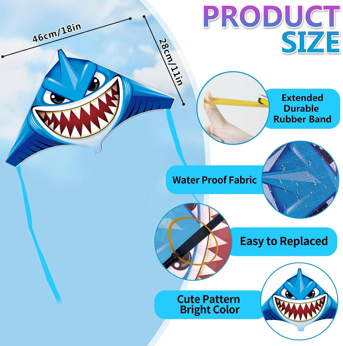 Tcvents mini finger launcher kites for kids with rubber band launchers in bright prints - view 10
