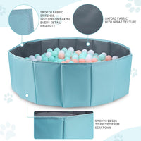 Dog Ball Pit Foldable 39.37 inches in Diameter, No Ball Included - Blue / Medium - image 3