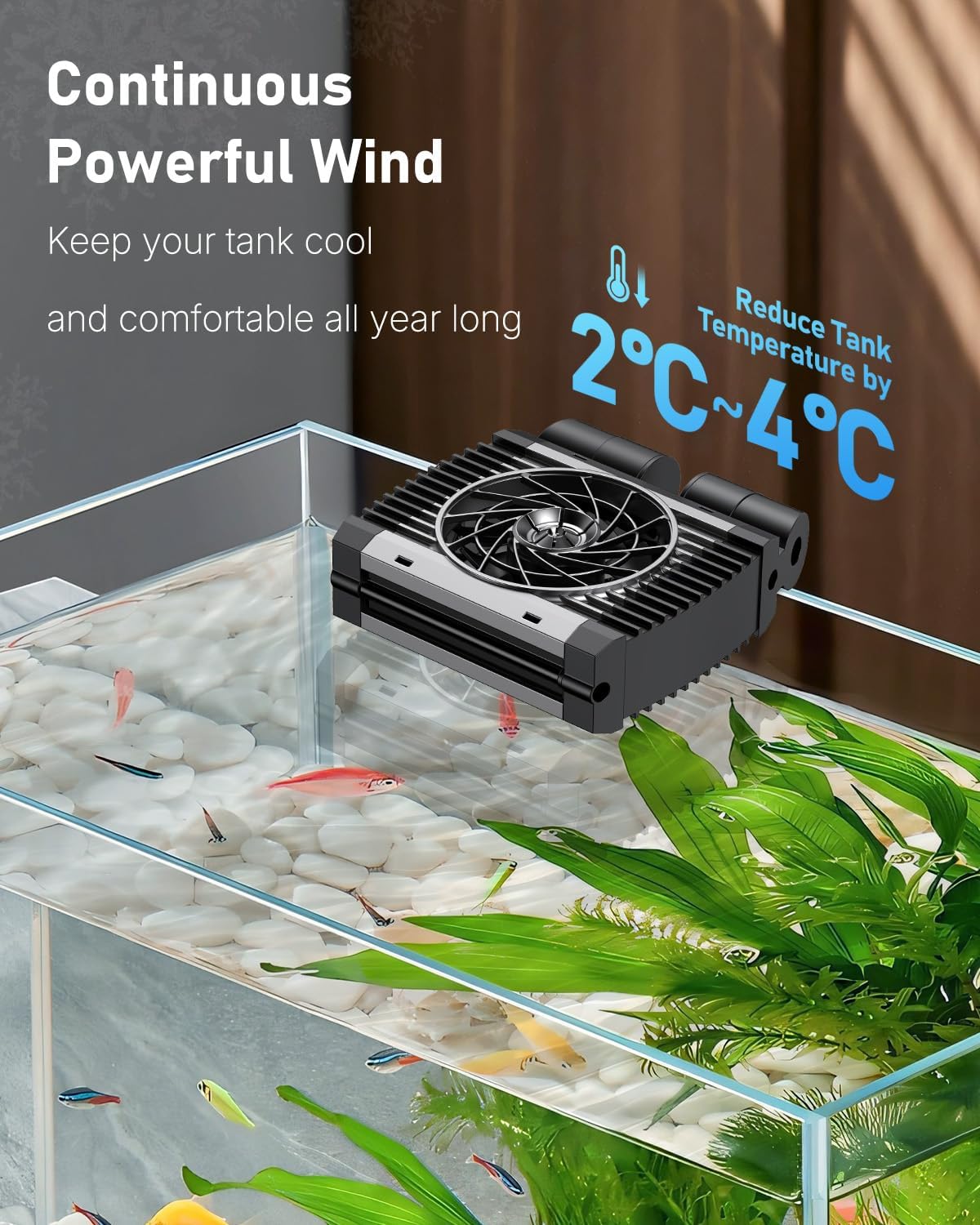 Pawfly Aquarium Chiller Fan, Quiet Aquarium Fan for Axolotl Tank - 1 Fan - image 2