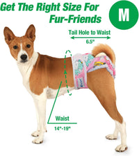 Pet Soft Female Dog Diapers, Puppy Diapers - Animals / Medium:14''-19'' - image 3
