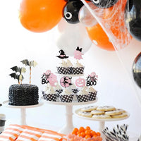 24 PCS Halloween Bat Cupcake Toppers Black Glitter Bat Cupcake Picks - Pattern 14 - image 3