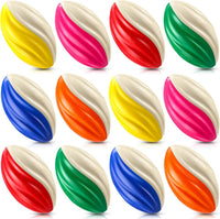 Jerify mini foam footballs for kids, 12 soft 5 inch spiral balls in 6 two-tone colors - view 7
