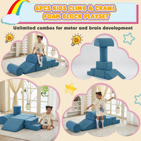 jela 6-piece soft foam climbing blocks for toddlers in brown - view 11