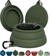 OHMO Spill Proof Collapsible Dog Bowl - 24oz / Camo Green