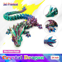 24 inch Large 3D Printed Dragon Glow in the Dark in Halloween – Fun for Kids & Family - Blue Green Purple / 24 inch - image 4