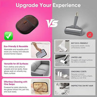 2Pcs Pet Hair Removal Gloves for Dogs and Cats, 2025 Upgraded Electrostatic Magic Hair Remover Glove,Reusable for Couch, Car Seat, Clothing, Carpet, Furniture & Bed Sheets(Brown)