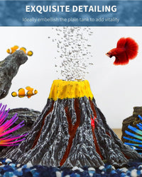 Uniclife Aquarium Volcano Ornament Kit Realistic Resin Volcanic - Multicolor - image 4