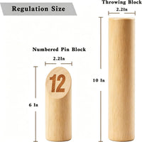 OLSA Tossing Game Set - 12 Wooden Numbered Pins Family Outdoor Yard Game – Fun for Kids & Family - image 3