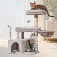 Taoqimiao 32.2in Cat Tree with Toy - Light Gray / 32.2 inch