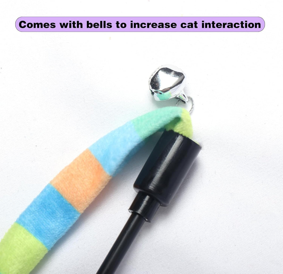 Cat Wand Toys Interactive Kitten Toys for Indoor Cats-2Pcs – Essentials for Cats - 3 PCS - image 2