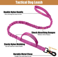 Tactical Dog Collar - Dog Collar with Control Handle for Medium Large Dogs – Essentials for Dogs - Pink Set / XL - image 2
