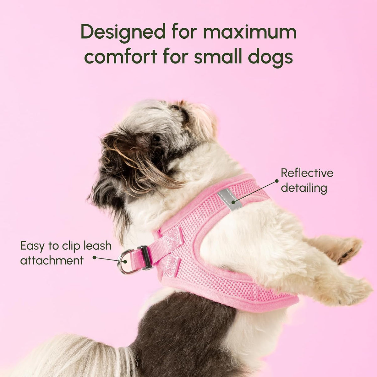 Downtown Pet Supply Step in Dog Harness for Teacup Dogs & Cats No Pull - XX-Small / Baby Pink - image 4