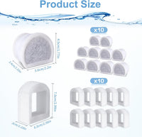 20 Pcs Cat Water Fountain Filters Replacment Compatible with PetSafe - image 2