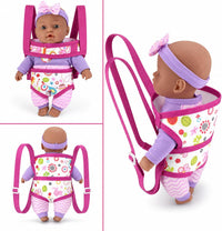 deAO Baby Doll Stroller Nursery Pretend Play Toy Set with Play Mat - Black - image 4