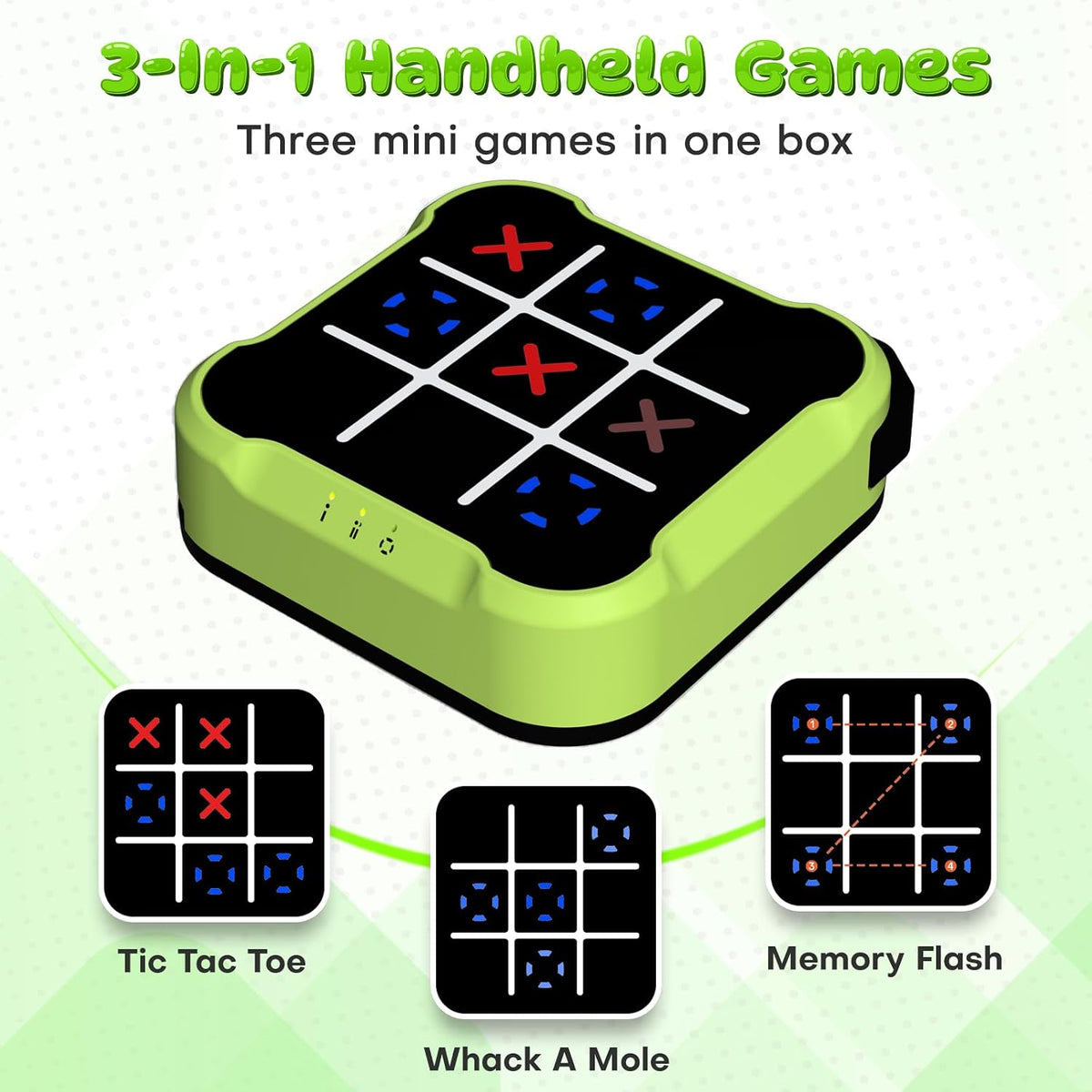 Bacare Tic Tac Toe Bolt handheld electronic game with lit-up grid - view 12