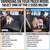 Hard Bottom Dog Car Seat Cover for Back Seat - Black / For Full Size Truck - image 2