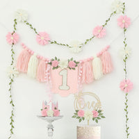 DCJHFJ First Birthday Decorations for Boy Highchair Banner One - White Pink - image 3