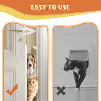 TGIOW Cat Door Latch, Cat Door Stopper Keep Open 2.5-6", White - 4pcs-white - image 3
