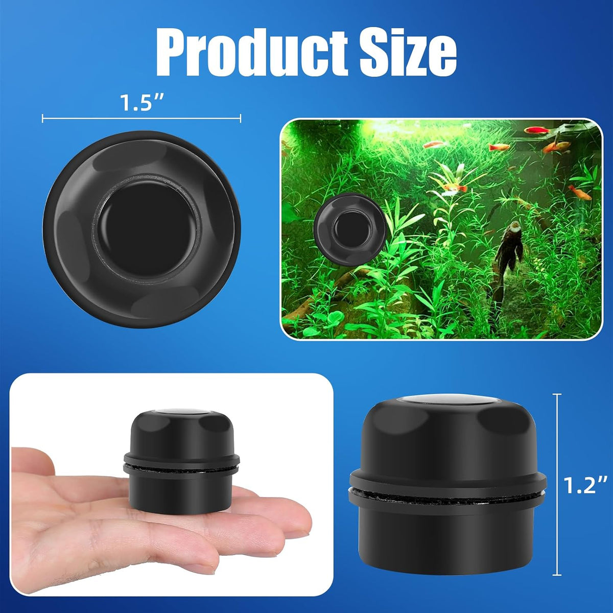 AQUANEAT Aquarium Magnetic Brush, Glass Fish Tank Cleaner - Small - image 3