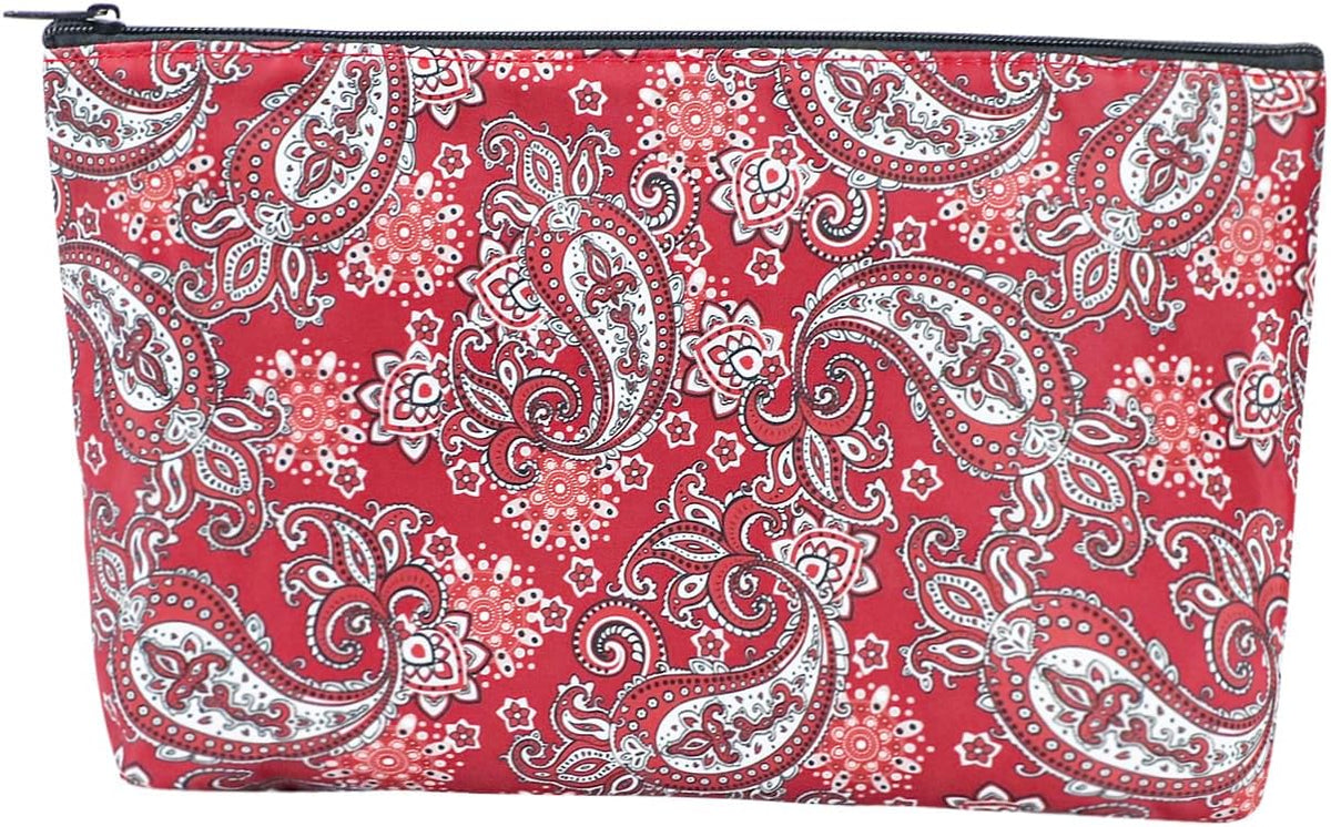 GUSTARIA empty mahjong tiles bag with blue print and zipper closure - view 3