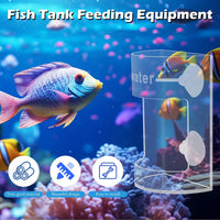 2Pcs Aquarium Fish Feeder Feeding Tray with Suction Cup - 3.Transparent - image 3