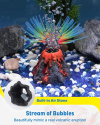 Pawfly Nano Silent Aquarium Air Pump - Air Pump Set + Volcano Decor - image 3