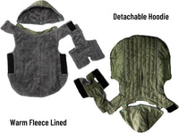 Warm Fleece Dog Hoodie for Small Dogs, Winter Puppy Coats - Green / Large - image 4