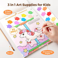 Jar Melo Paint with Water Books for Toddlers, Animals – Fun for Kids & Family - Unicorns - image 3