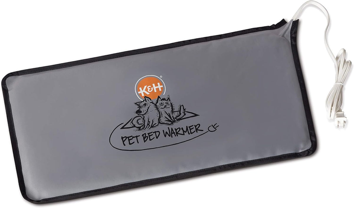 K&H Pet Bed Warmer, Safety Listed, Cat Heating Pad - Gray / Large (Pack of 12)