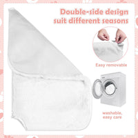 2 Pack Cat Window Perch,Cat Window Hammock Cordless Foldable Window Bed with 4 Large Strong Suction - White Cover - image 4