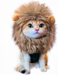 Lion Mane Wig for Cat Costume Pet Adjustable Washable Comfortable