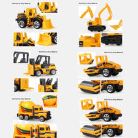 Small Construction Toys, 6Pcs Mini Construction Vehicles Tractors Trucks – Fun for Kids & Family - image 4