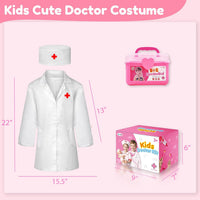 PJG 24 piece pink toddler doctor play kit with stethoscope and storage box - view 6