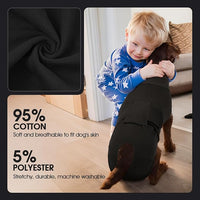 FUAMEY Dog Recovery Suit Male,Dogs Surgery Neuter Suits Puppy Spay Shirts for Female Protect Dog's Skin Anti Licking Abdominal Wounds Doggie Onesie Pet Bodysuit Alternative to Cone Black XL