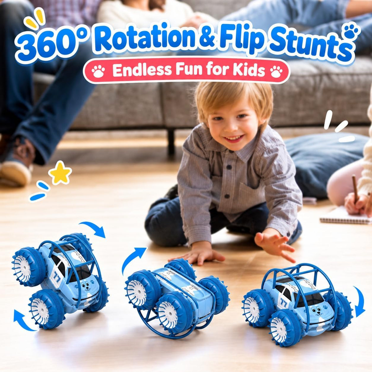 MaxTronic Rechargeable Remote Control Car for Kids - Dog & Blue - image 3