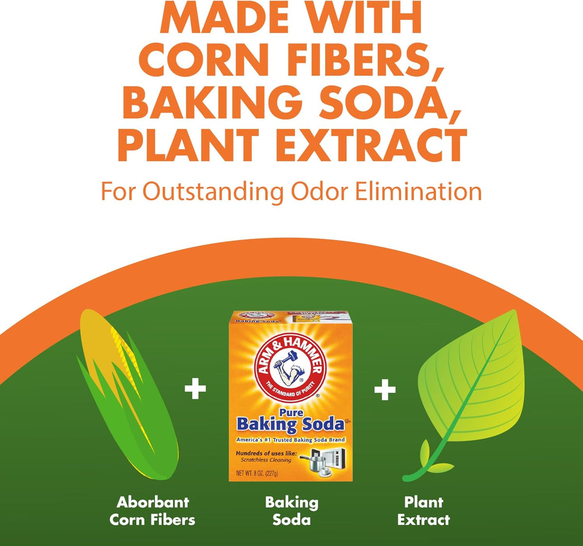 ARM & HAMMER Naturals Clumping Cat, Litter Odor Control - 18 Lbs (Pack of 2) - image 2