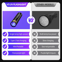 DARKBEAM Flashlight UV Black Light 395 NM, Mini but Powerful USB - image 2